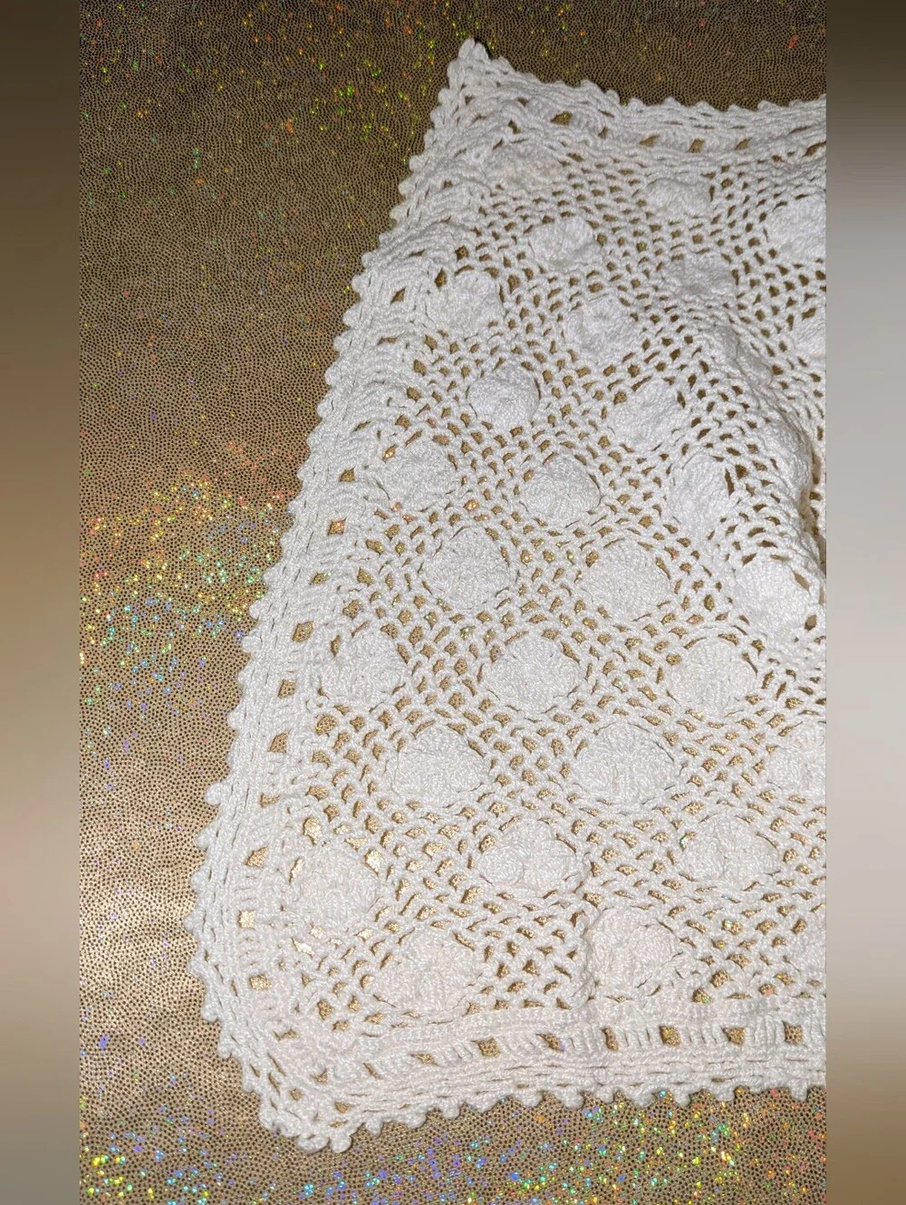 Crocheted Open-Front Baby Cardigan from Croatia